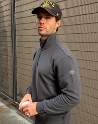 Gym + Coffee Daily Quarter Zip In Charcoal