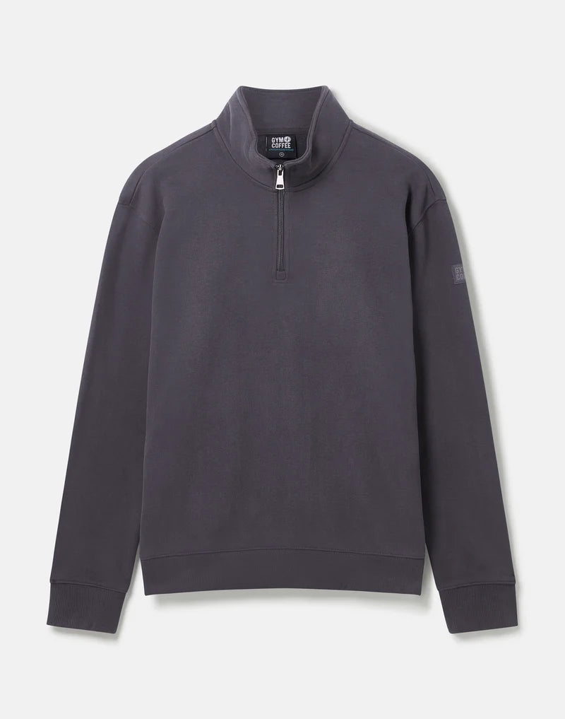Gym + Coffee Daily Quarter Zip In Charcoal
