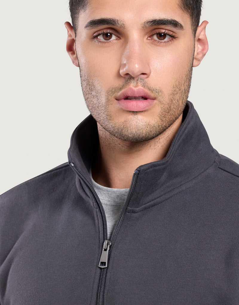 Gym + Coffee Daily Quarter Zip In Charcoal