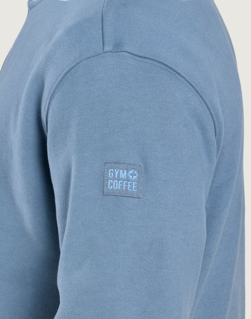 Gym + Coffee Daily Quarter Zip In Stormy Blue