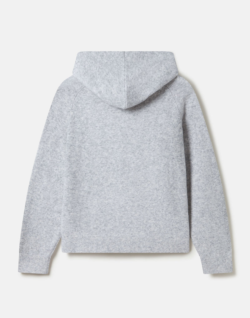 Gym + Coffee Hoodie In Light Heather Grey.