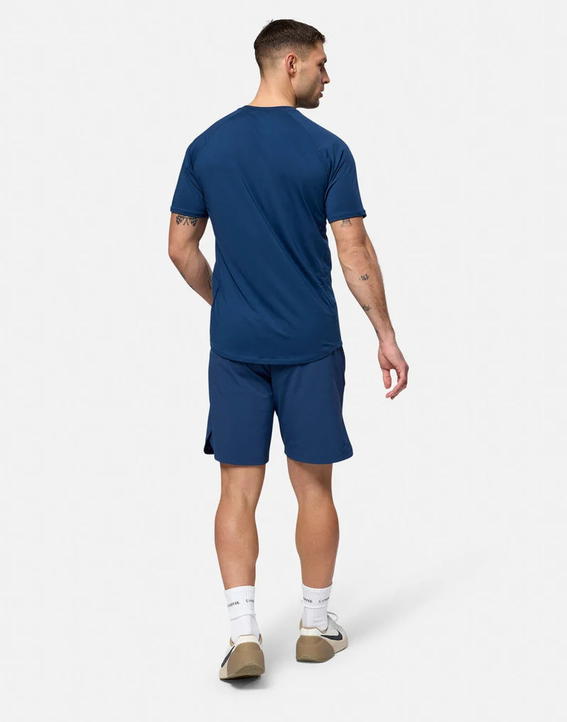 Gym + Coffee Relentless Tee In Petrol Blue