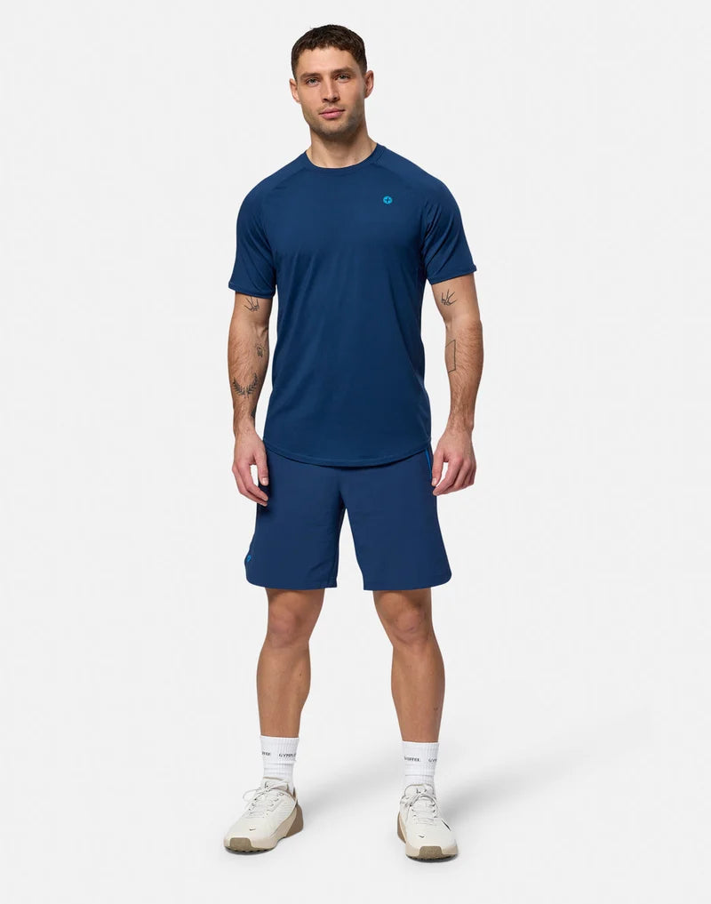 Gym + Coffee Relentless Tee In Petrol Blue