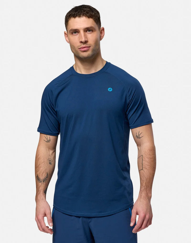 Gym + Coffee Relentless Tee In Petrol Blue