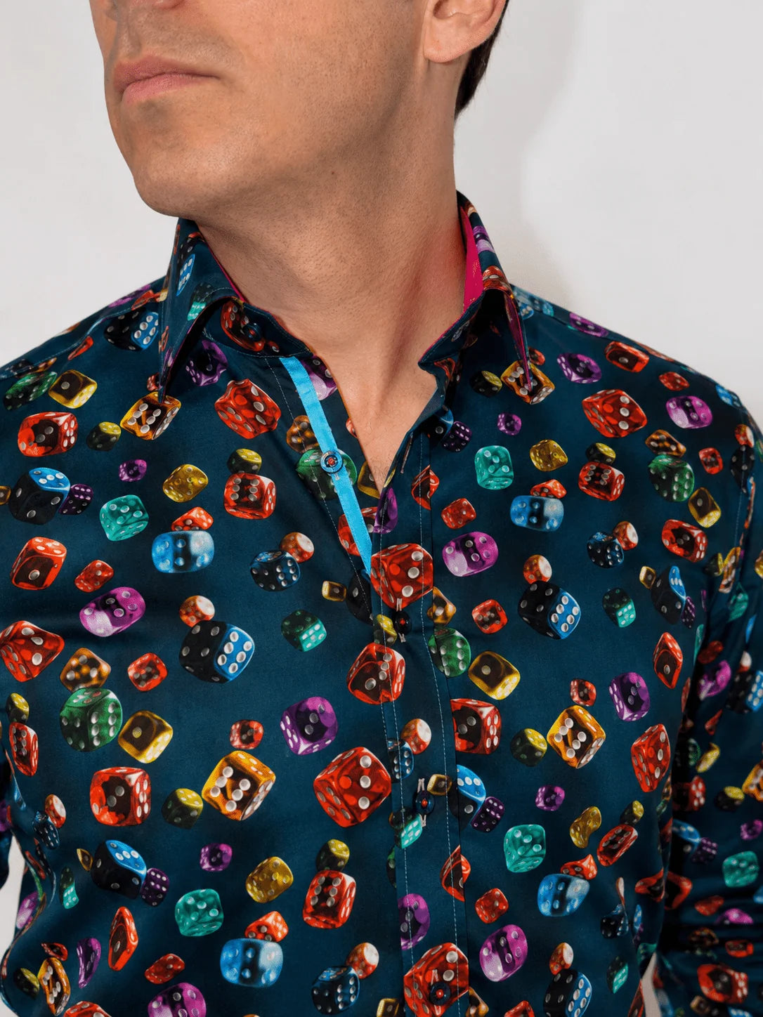 Claudio Lugli Lucky Dice Print In Navy