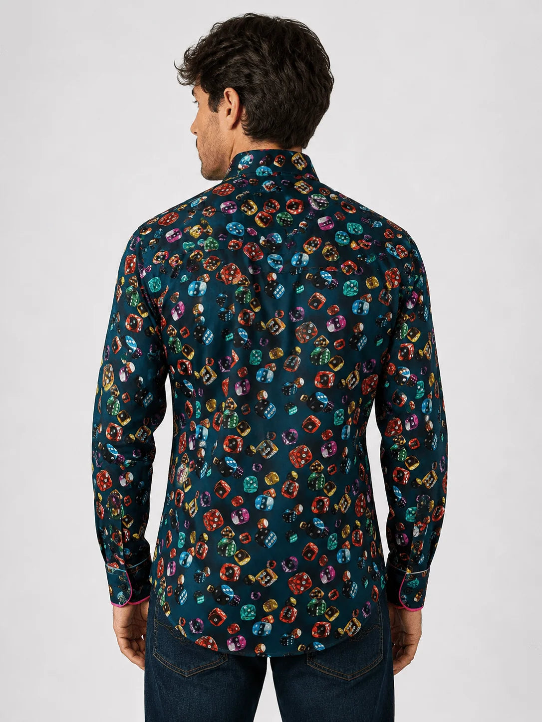 Claudio Lugli Lucky Dice Print In Navy