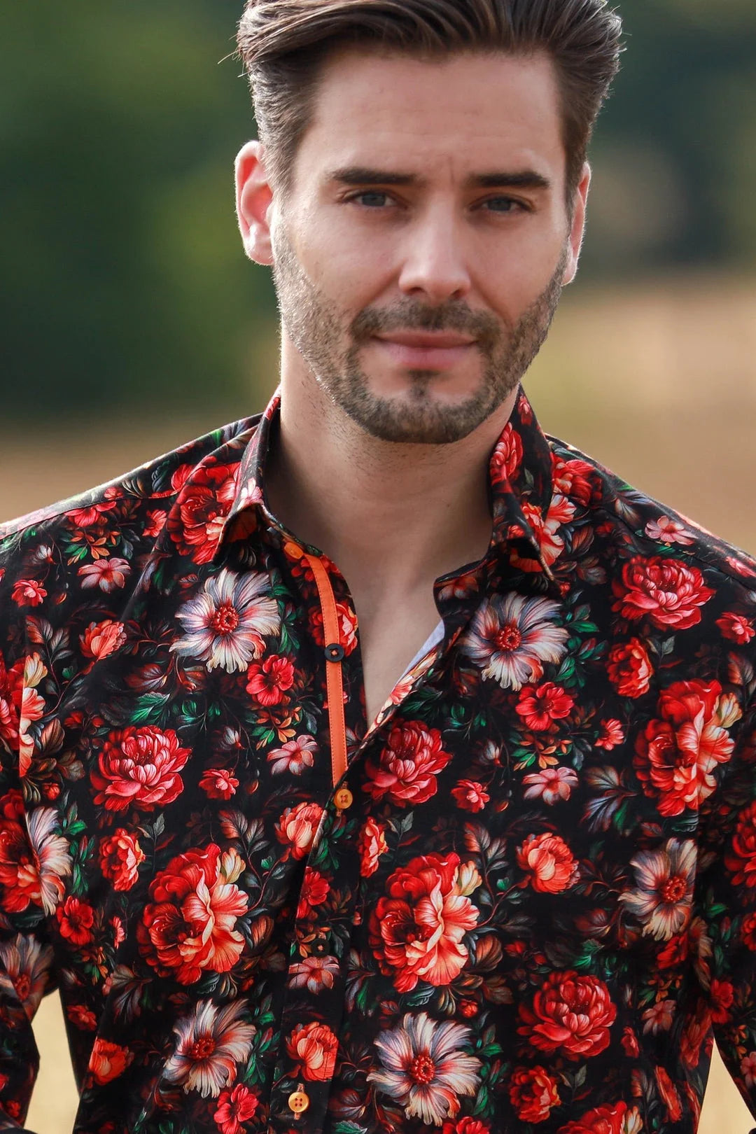 Claudio Lugli Garden Flowers Print Shirt In Black