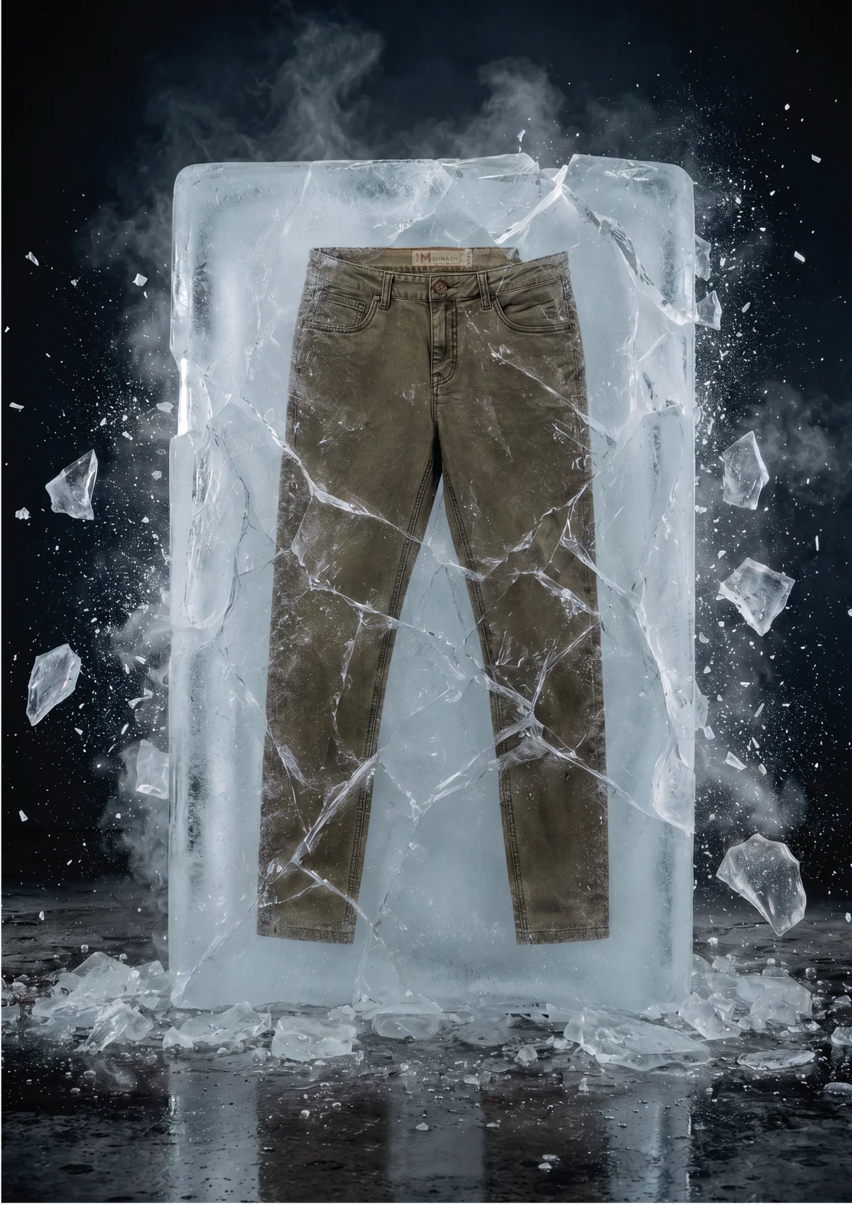 MishMash Tapered Fit Glacier Olive Jean