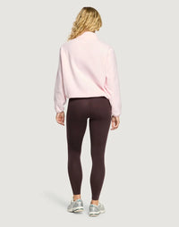 Gym + Coffee Polar Half Zip Fleece In Ballet Pink