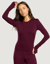 Gym + Coffee Day Kind Long Sleeve in Cherry Crush