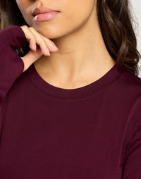 Gym + Coffee Day Kind Long Sleeve in Cherry Crush