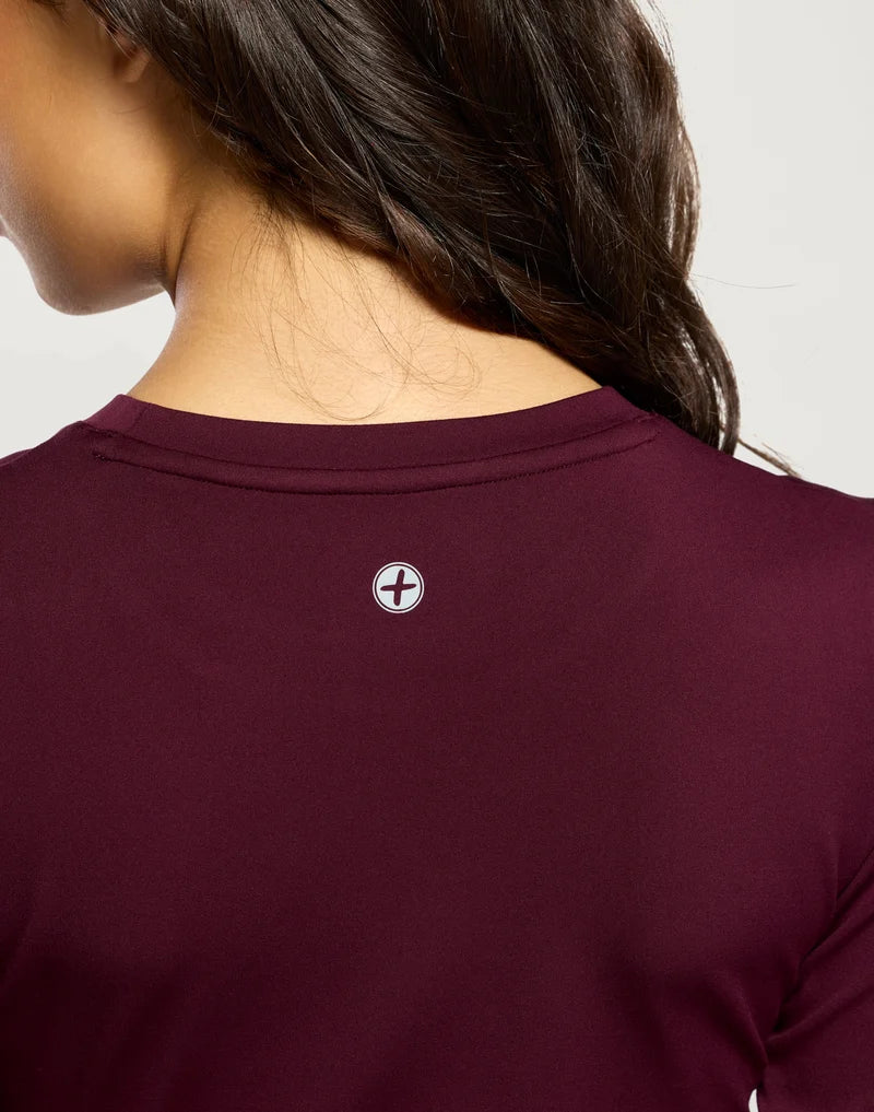 Gym + Coffee Day Kind Long Sleeve in Cherry Crush
