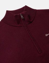 Gym + Coffee Knit Half Zip in Fig