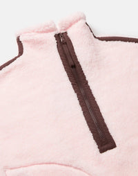 Gym + Coffee Industry Fleece Half Zip In Ballet Pink