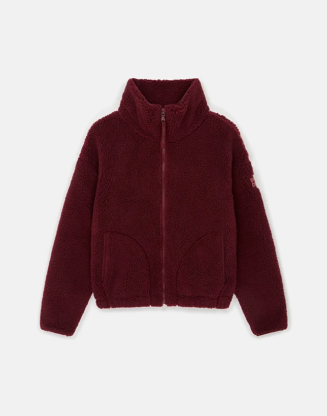 Gym + Coffee Industry Fleece High Collar Cherry Crush