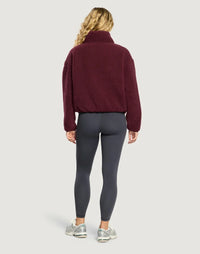 Gym + Coffee Industry Fleece High Collar Cherry Crush