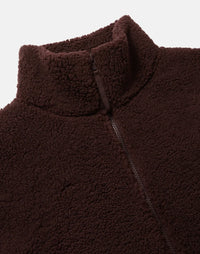 Gym + Coffee Industry Fleece High Collar In Mocha Bean.