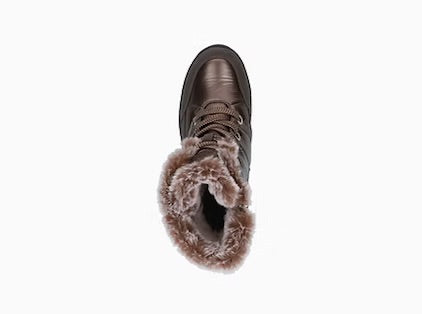 Caprice Bronze Comb Fur Lined Boots