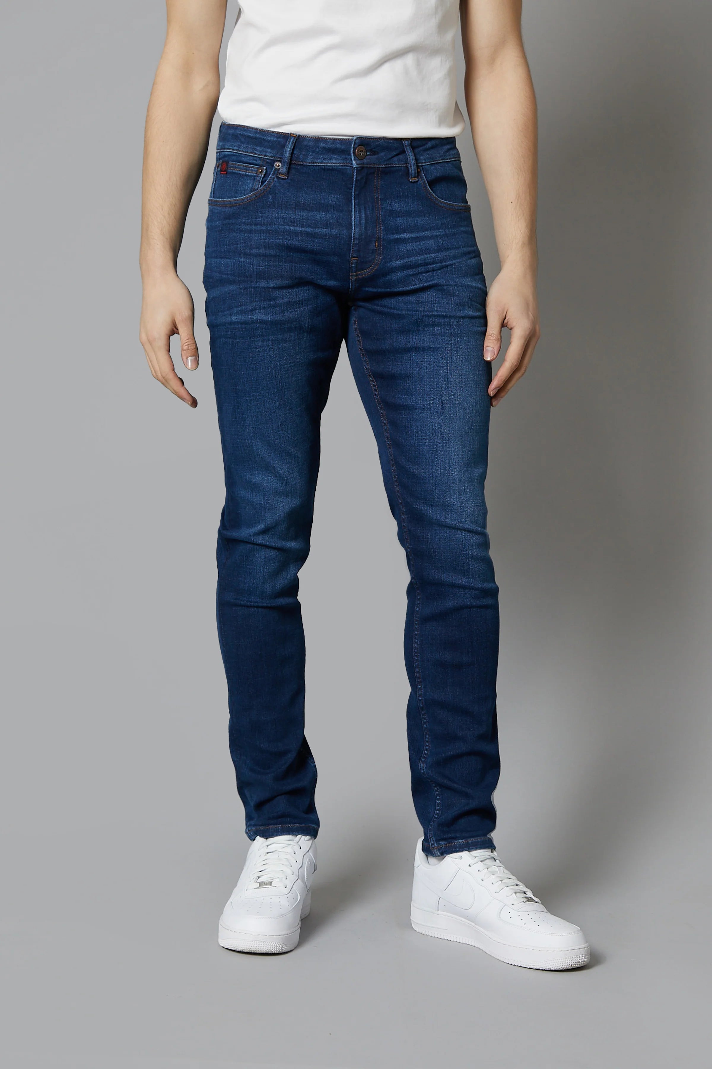 DML Florida Tapered Fit Jeans In Dark Blue