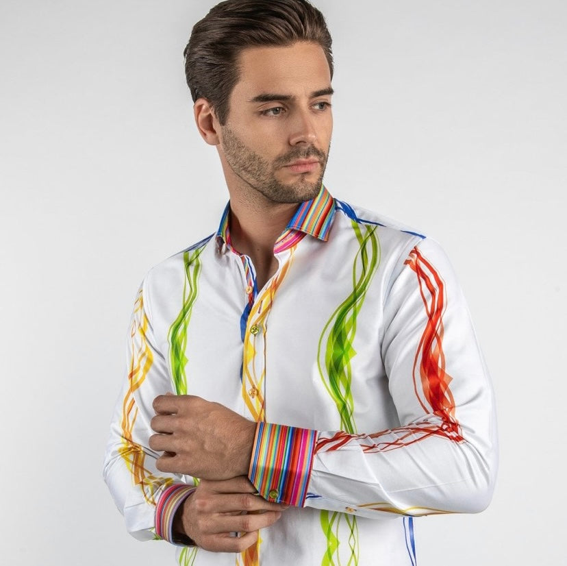 Claudio Lugli Ribbon Shirt In White