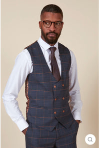 Marc Darcy Jenson Waistcoat In Marine