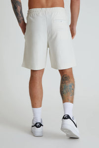 Haines Textured Drawstring Shorts In Dove