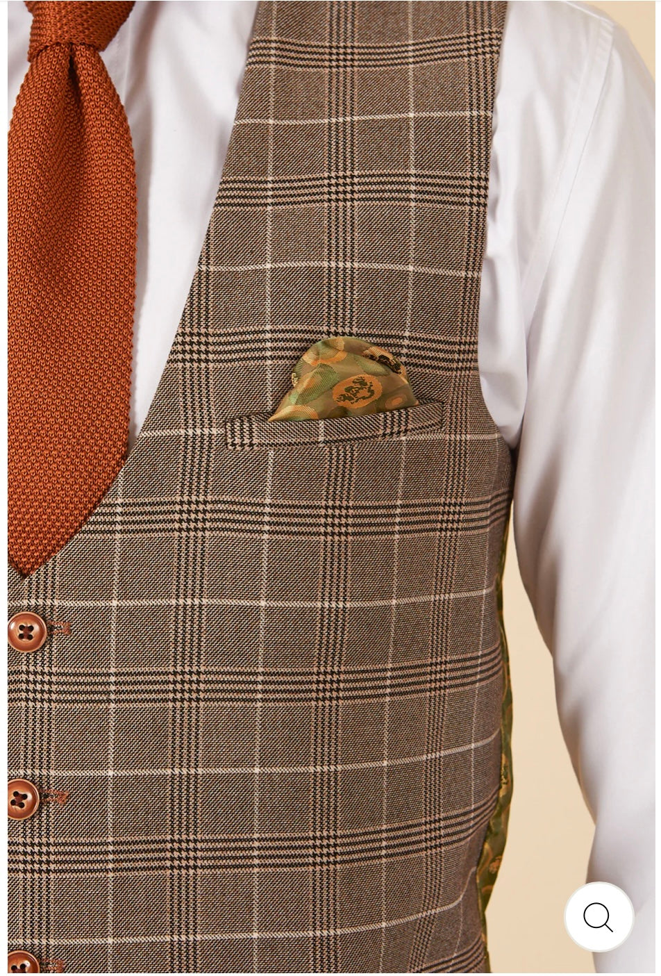 Marc Darcy Ray Waistcoat In Tan