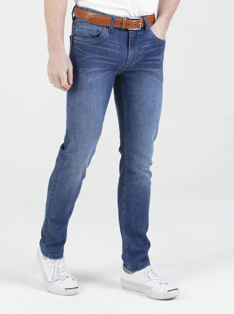 Mish Mash Tapered Jeans In Congo Light