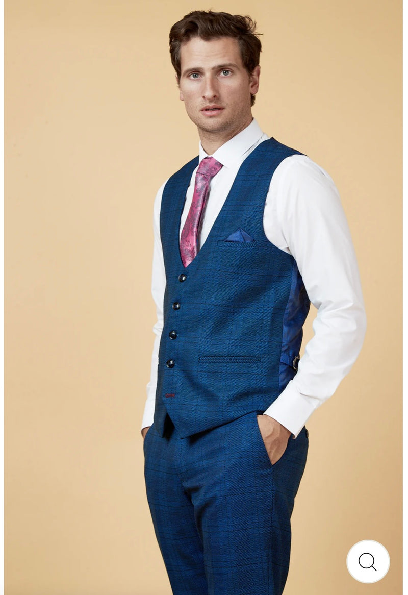 Marc Darcy Jerry Waistcoat In Blue