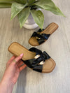 Sophia Cross Over Sandals In Black