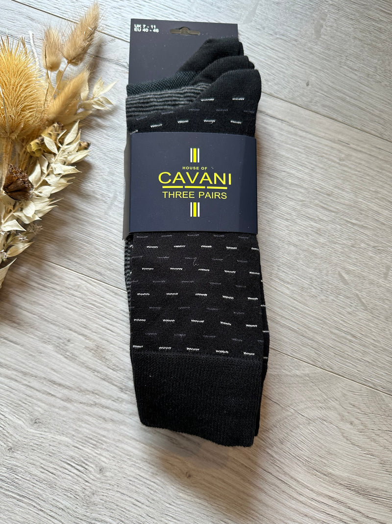 Cavani Socks In Black/Grey Mix
