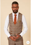 Marc Darcy Ray Waistcoat In Tan