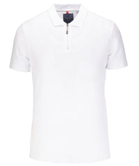Guide London Weave Zipped Polo In White