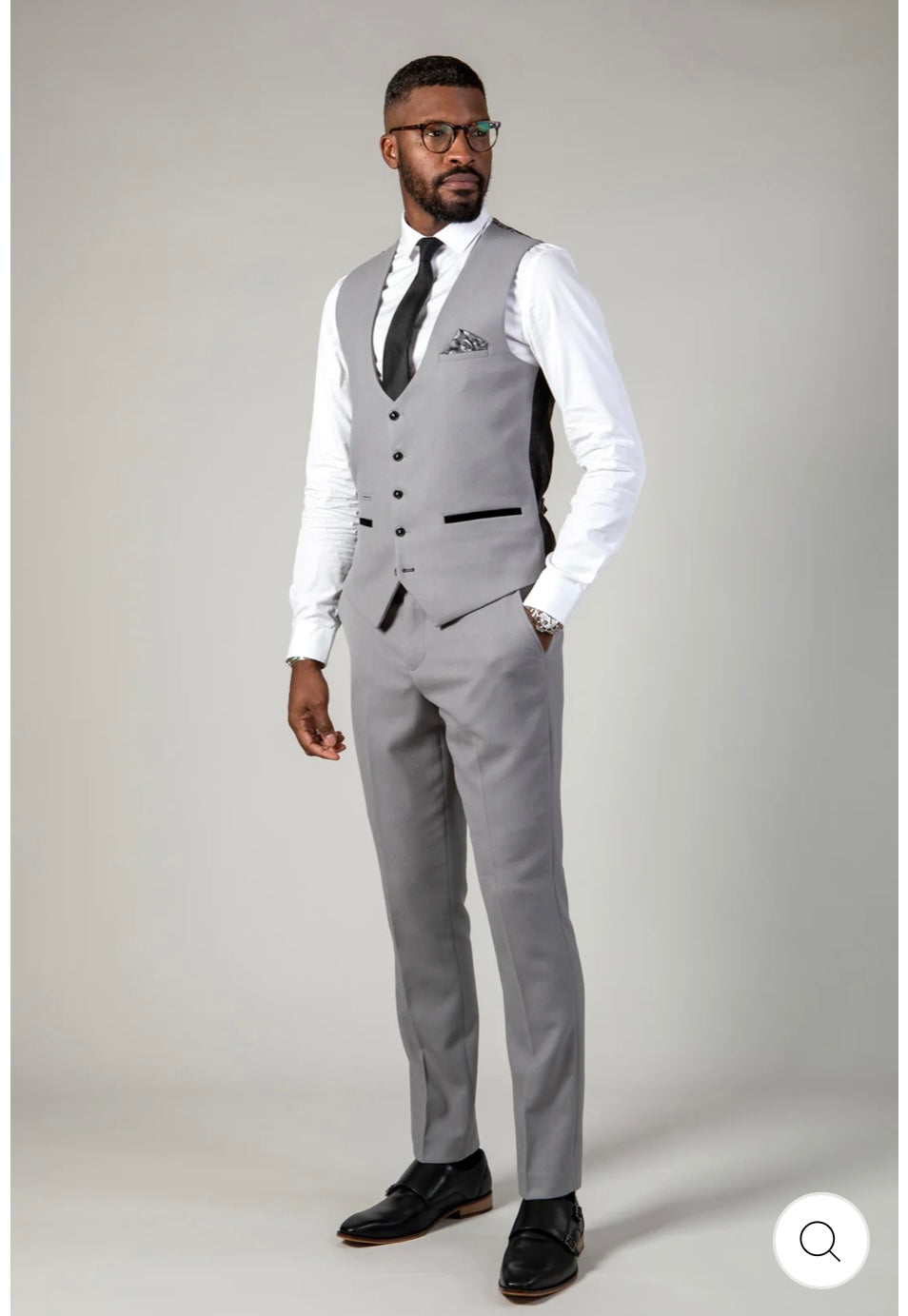 Marc Darcy Edwin Waistcoat In Silver/Grey