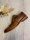 Justin Reess Ross Brogue Shoes in Brown Floral