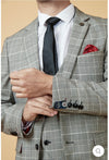 Marc Darcy Ross Check Blazer in Grey