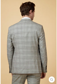 Marc Darcy Ross Check Blazer in Grey