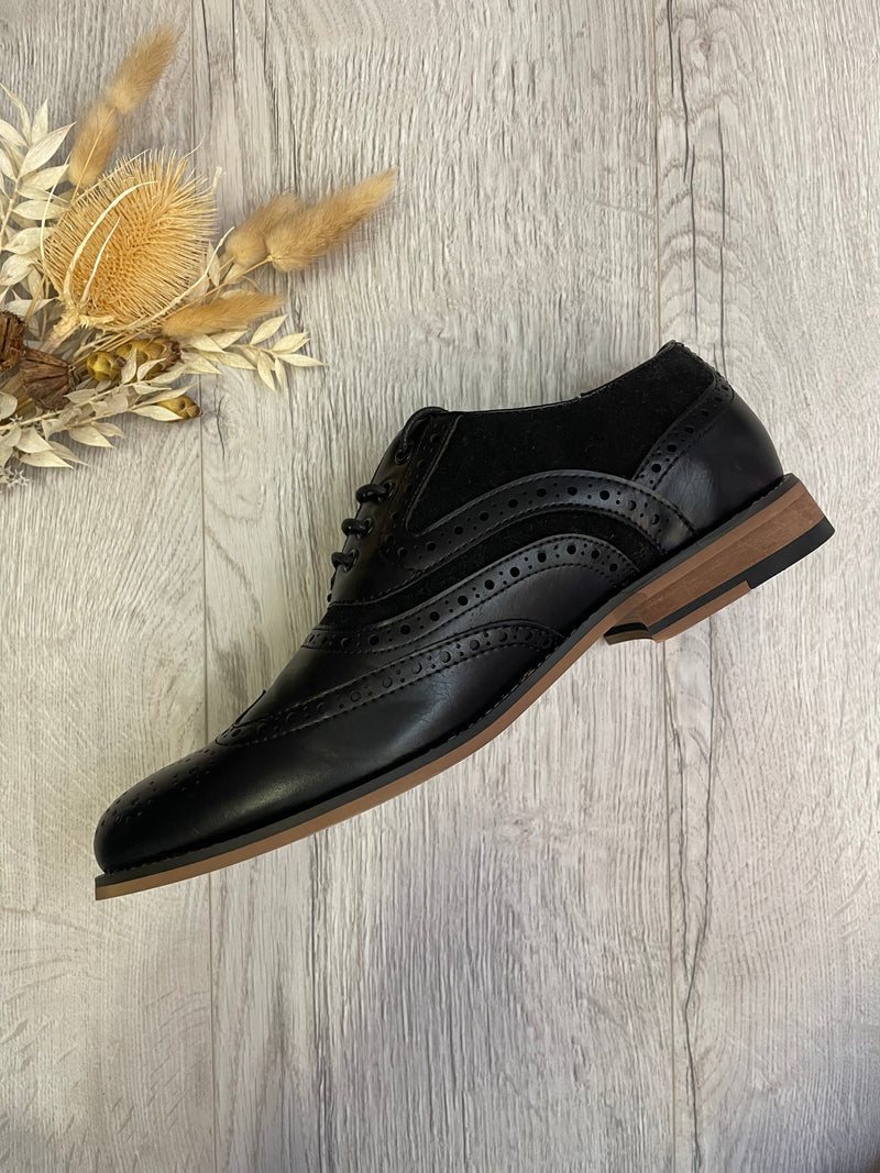 Cavani Ethan Brogue In Black