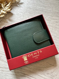 Dents Leather Wallet In Bottle Green