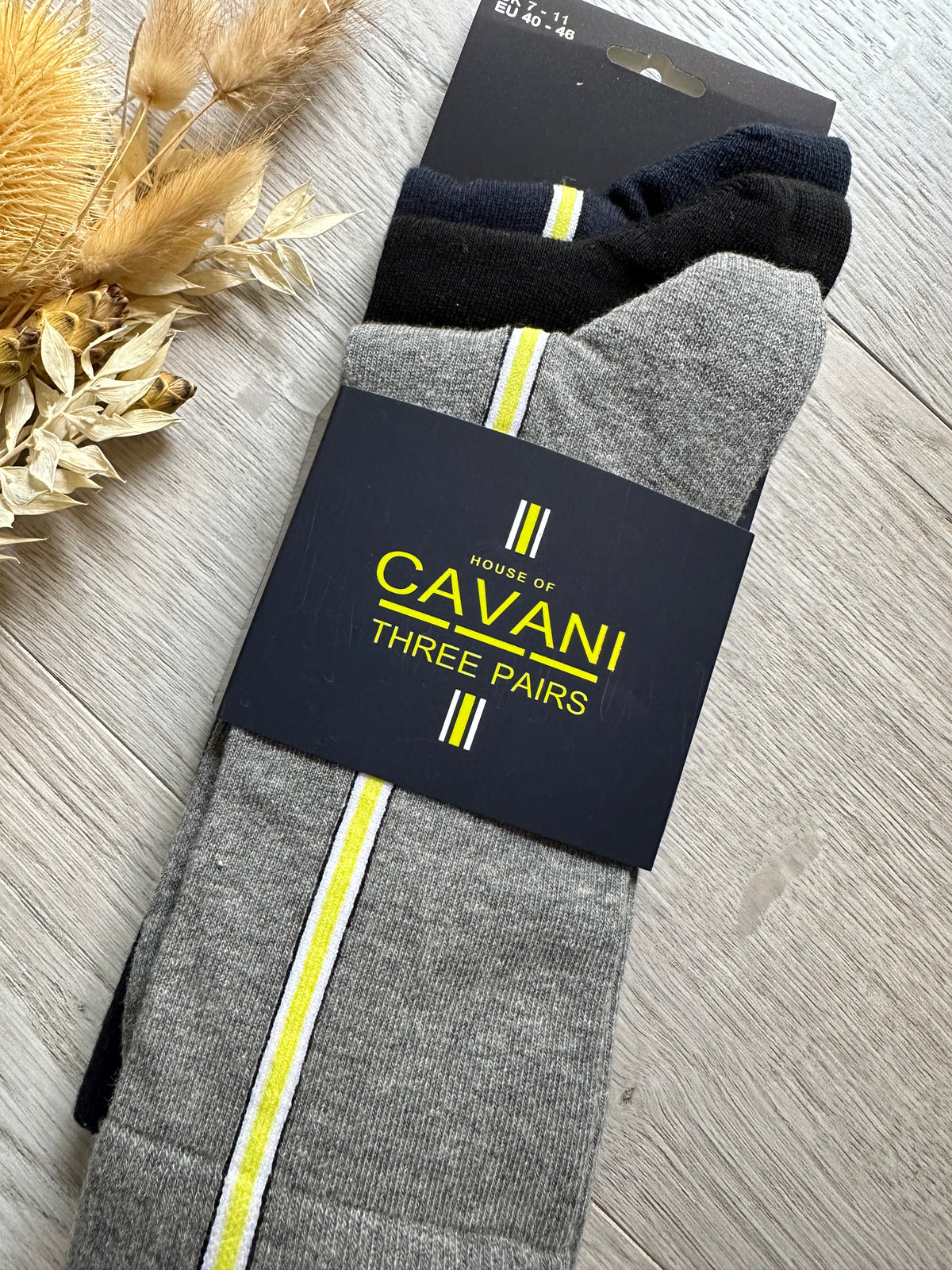 Cavani Socks In Grey/Black/Navy Mix