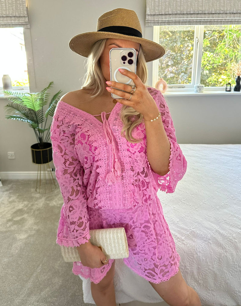 Charlotte Shorts Co-Ord In Pink