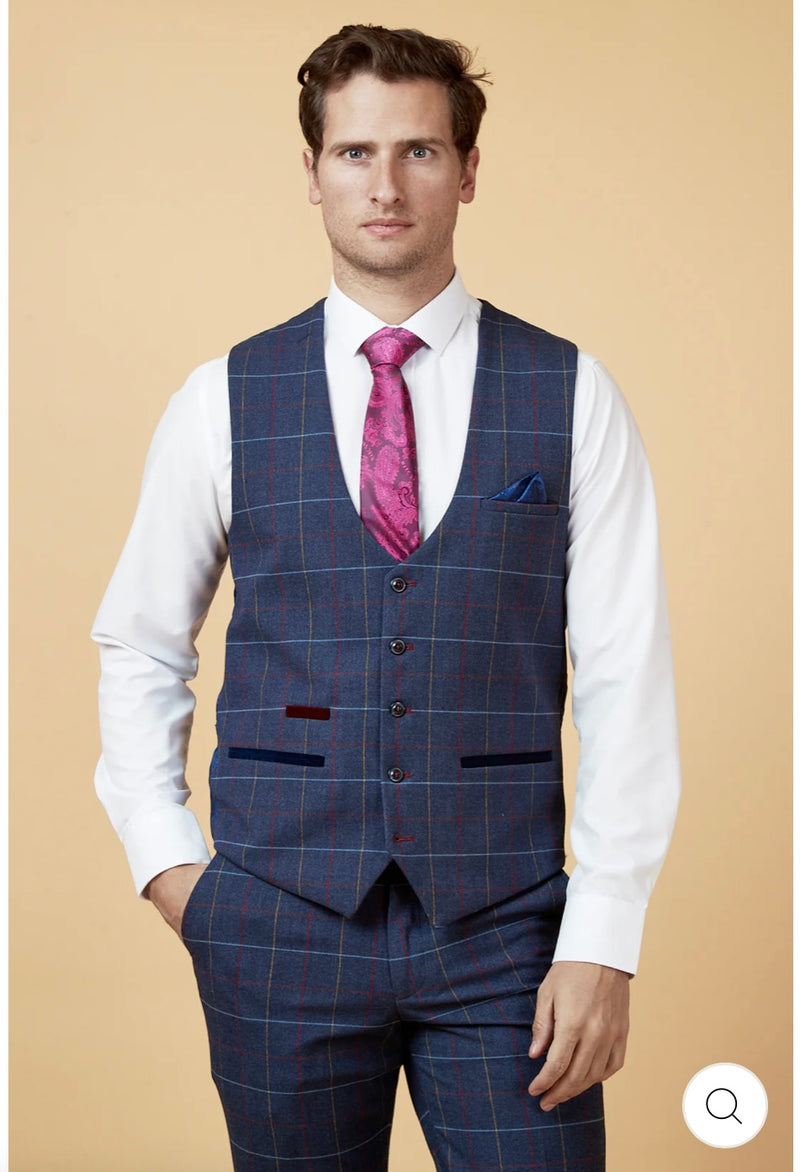 Marc Darcy Drake Waistcoat In Navy