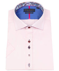 Guide London Short Sleeve Shirt In Pink