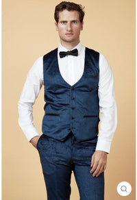 Marc Darcy Simon Waistcoat In Navy