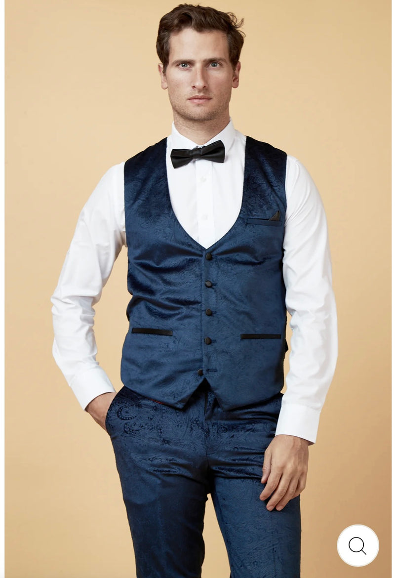 Marc Darcy Simon Waistcoat In Navy