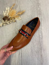 Cavani Buckle Loafer In Tan