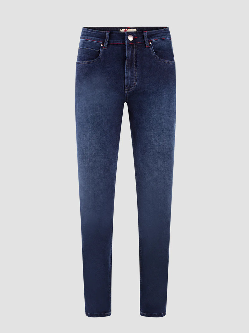 Mish Mash Tapered Jeans In Thunderbolt
