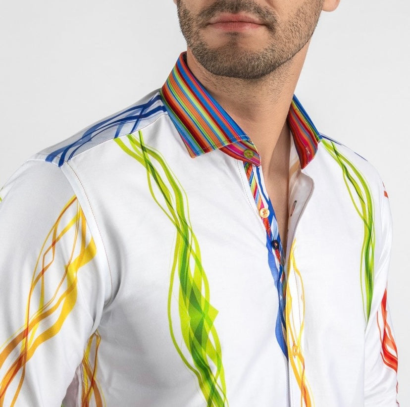 Claudio Lugli Ribbon Shirt In White