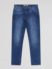 Mish Mash Slim Fit Lanzo Jeans In Mid Denim