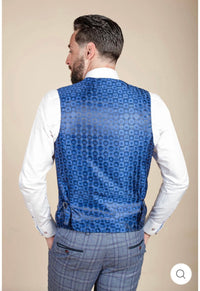 Marc Darcy Abbott Waistcoat In Blue